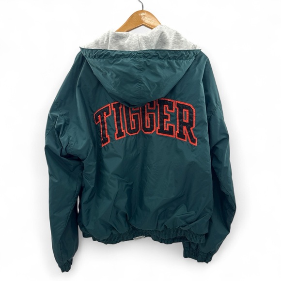 Vintage Disney Store Green Tigger Jacket XL Jersey Lined Cheer Varsity Retro 90s - Picture 3 of 8